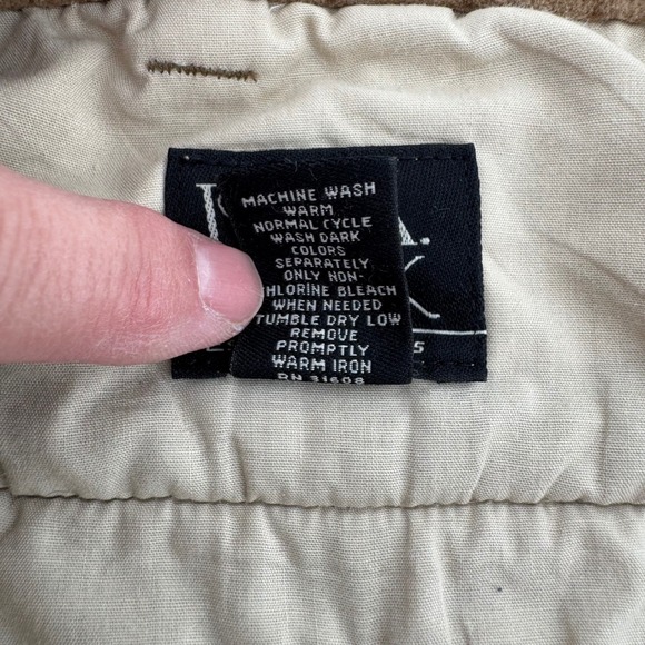 JOS A BANK Y2K Men 38X30 Dark Academia Monochrome Camel Corduroy Cuffed Pants - Picture 8 of 8